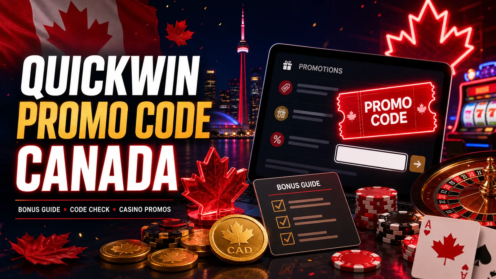 QuickWin Casino Promo Code Canada content banner
