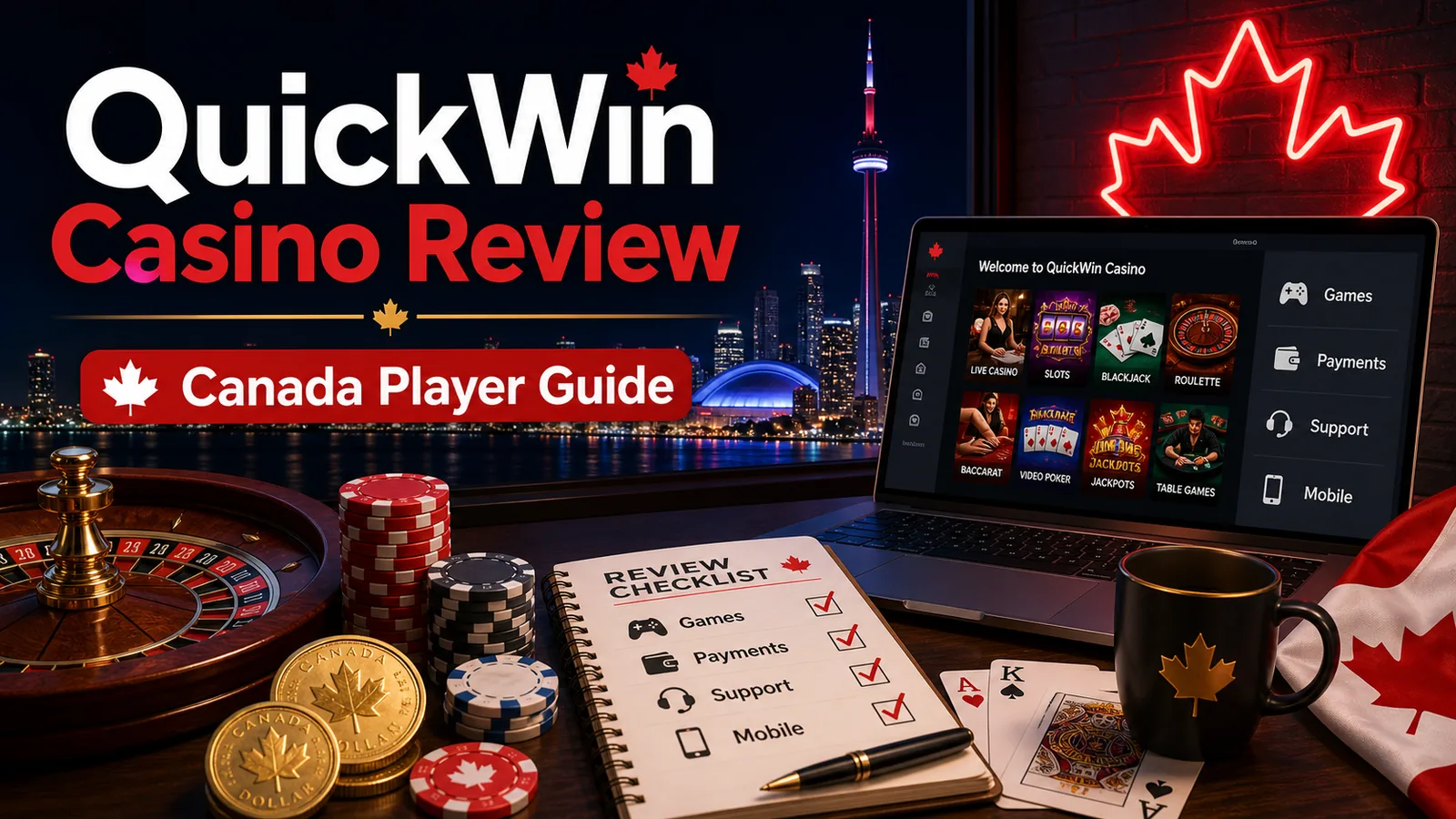 QuickWin Casino Review Canada content banner